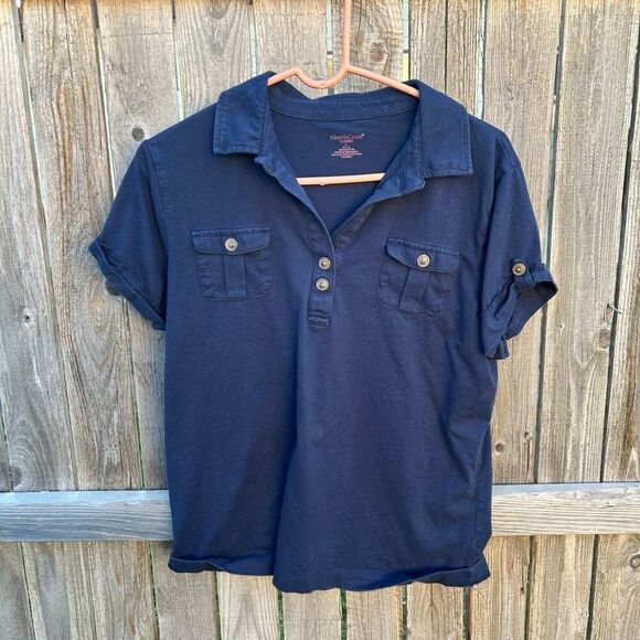 Northcrest collared shirt short sleeve size large - Picture 1 of 6